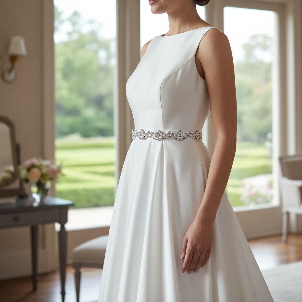 ATHENA COLLECTION - STARLET BRIDAL BELT - BELT 18 - IVORY