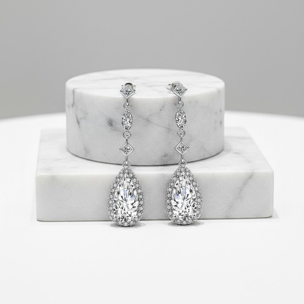 CUBIC ZIRCONIA COLLECTION - ETERNAL ELEGANCE EARRINGS - CZER460