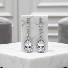 CUBIC ZIRCONIA COLLECTION - ETERNAL ELEGANCE EARRINGS - CZER460