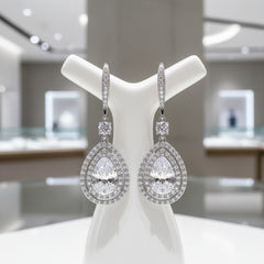 CUBIC ZIRCONIA COLLECTION - CHIC STARLET EARRINGS - CZER462