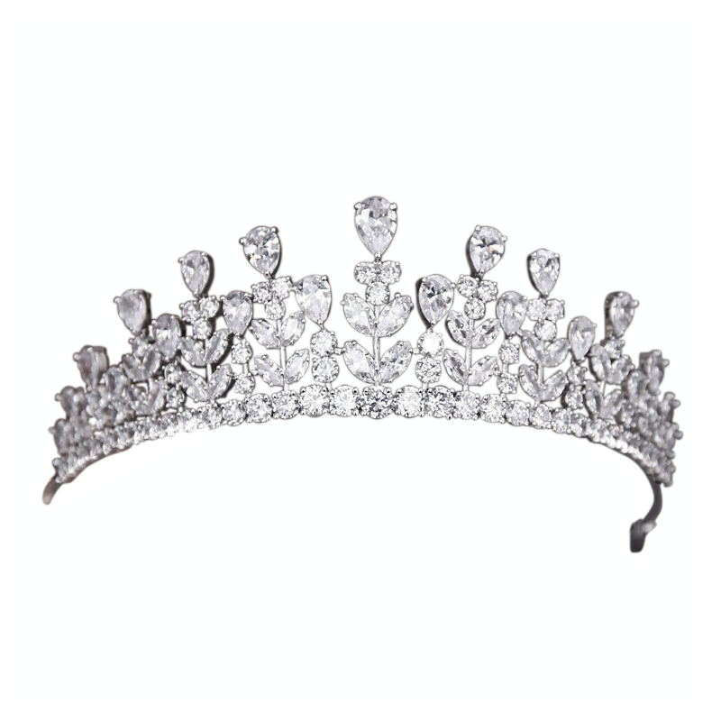 CUBIC ZIRCONIA COLLECTION - EXQUISITE LUXE TIARA - ABH-13