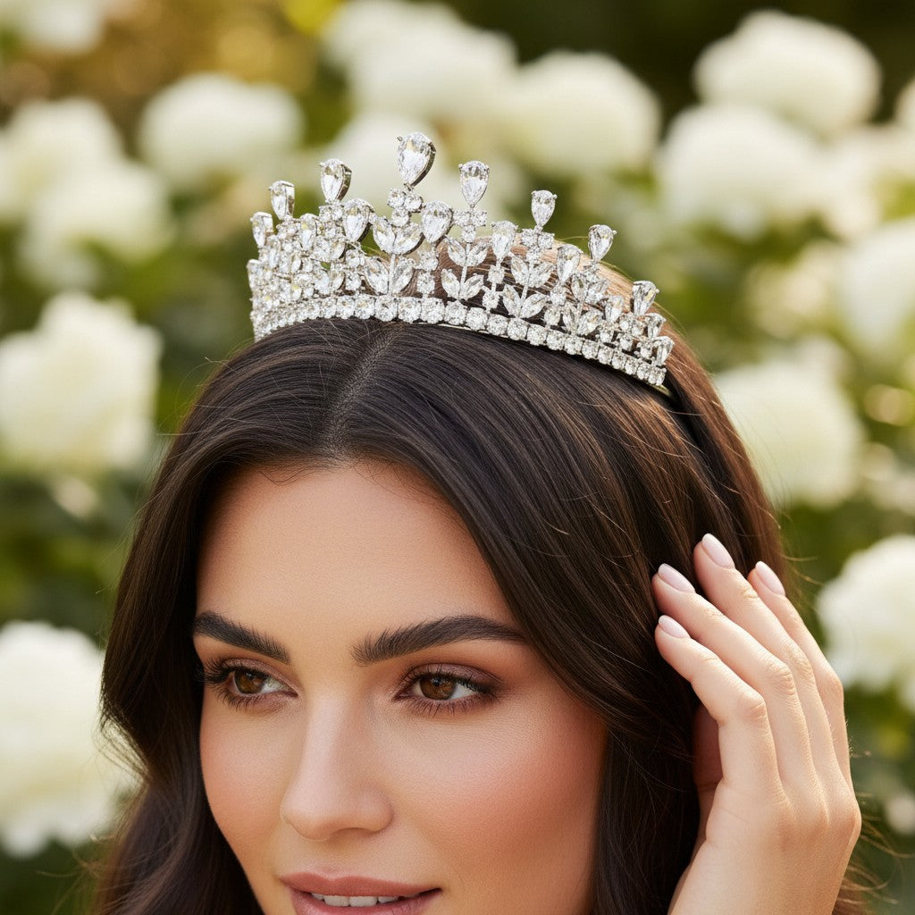CUBIC ZIRCONIA COLLECTION - EXQUISITE LUXE TIARA - ABH-13