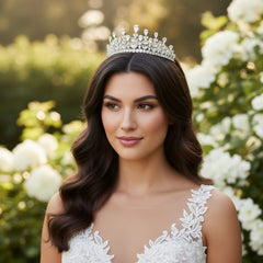 CUBIC ZIRCONIA COLLECTION - EXQUISITE LUXE TIARA - ABH-13