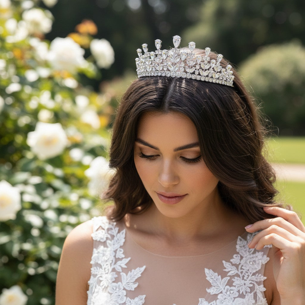 CUBIC ZIRCONIA COLLECTION - EXQUISITE LUXE TIARA - ABH-13