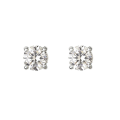 CUBIC ZIRCONIA COLLECTION - CRYSTAL SOLITAIRE NECKLACE SET - CZNK79 SILVER