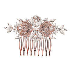 ATHENA COLLECTION - EXQUISITE CRYSTAL SPARKLE COMB - HC166 ROSE GOLD