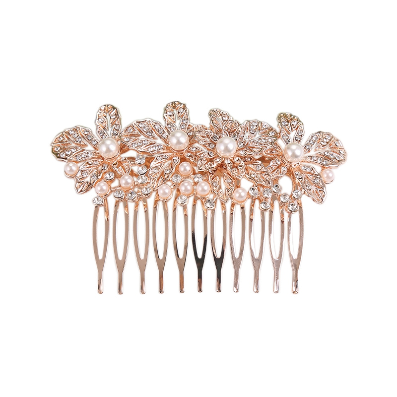 ATHENA COLLECTION - EXQUISITELY PEARL COMB - HC174 ROSE GOLD