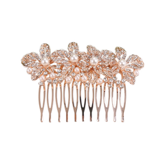 ATHENA COLLECTION - EXQUISITELY PEARL COMB - HC174 ROSE GOLD
