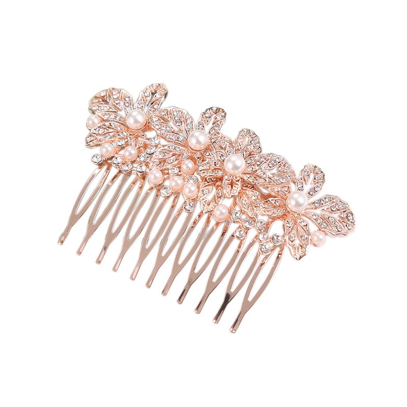 ATHENA COLLECTION - EXQUISITELY PEARL COMB - HC174 ROSE GOLD