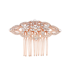 ATHENA COLLECTION - VINTAGE CRYSTAL COMB - HC175 Rose gold