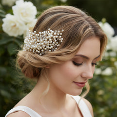 ATHENA COLLECTION - LUX PEARL CLUSTER COMB - HC182 (GOLD)