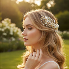 ATHENA COLLECTION - LUX PEARL CLUSTER COMB - HC182 (GOLD)