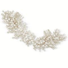 ATHENA COLLECTION - LUX PEARL CLUSTER COMB - HC182 (SILVER)