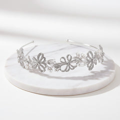 ATHENA COLLECTION - CHIC CRYSTAL TREASURE HEADBAND AHB-2 SILVER