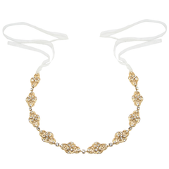 SASSB COLLECTION - CELINE- CRYSTAL CHIC HEADPIECE HP11- SASSB 14K GOLD PLATED