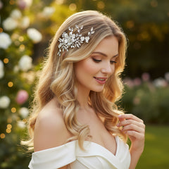 ATHENA COLLECTION -EXQUISITE ROMANCE HAIR COMB - SILVER - HC161