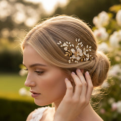 ATHENA COLLECTION -EXQUISITE ROMANCE HAIR COMB - GOLD - HC161