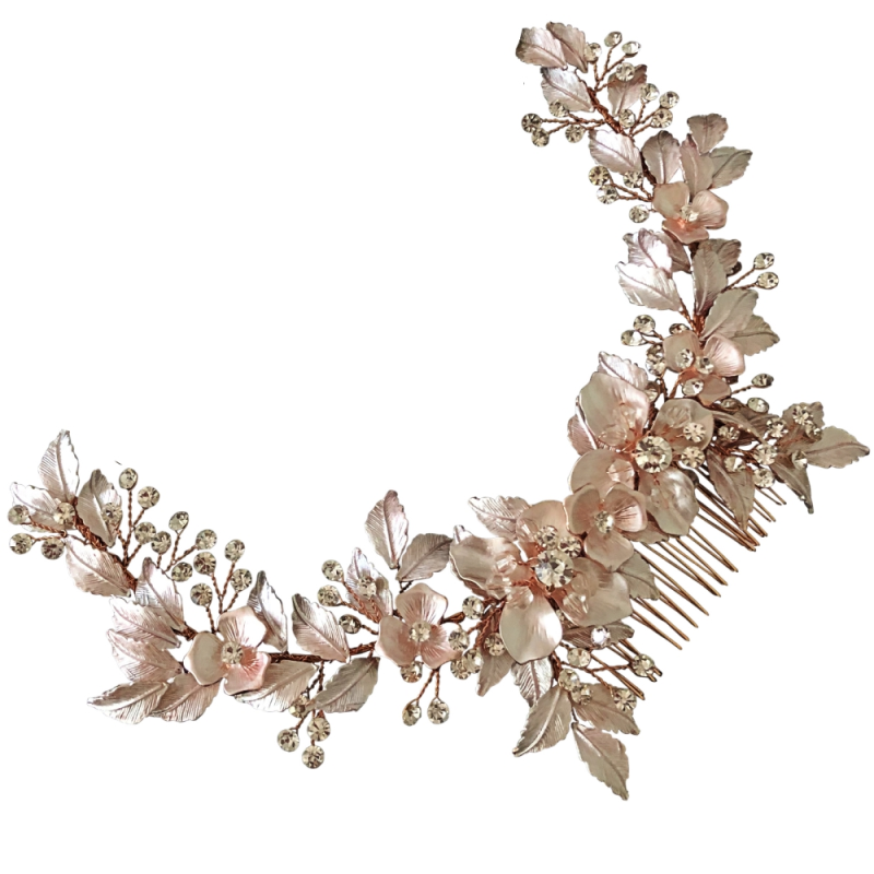ATHENA COLLECTION - FLORAL EXTRAVAGANCE HEADPIECE -HC184 PINK BLUSH