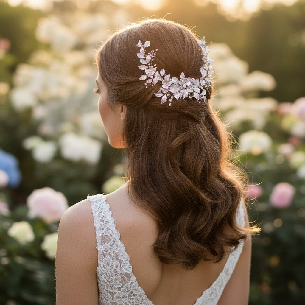 ATHENA COLLECTION - FLORAL EXTRAVAGANCE HEADPIECE -HC184 PINK BLUSH