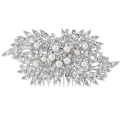 ELITE COLLECTION - Classic Extravagance Pearl Hair comb - Pearls (HCa)