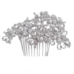 Crystal Flowers Hair Comb - AC14