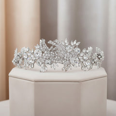 ELITE COLLECTION - Luxe Crystal Shimmer Tiara - Clear (Tiara 9)