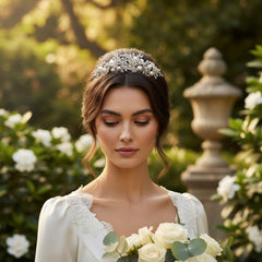 ELITE COLLECTION - Luxe Enchanting Pearl Tiara - Pearl (Tiara 10)