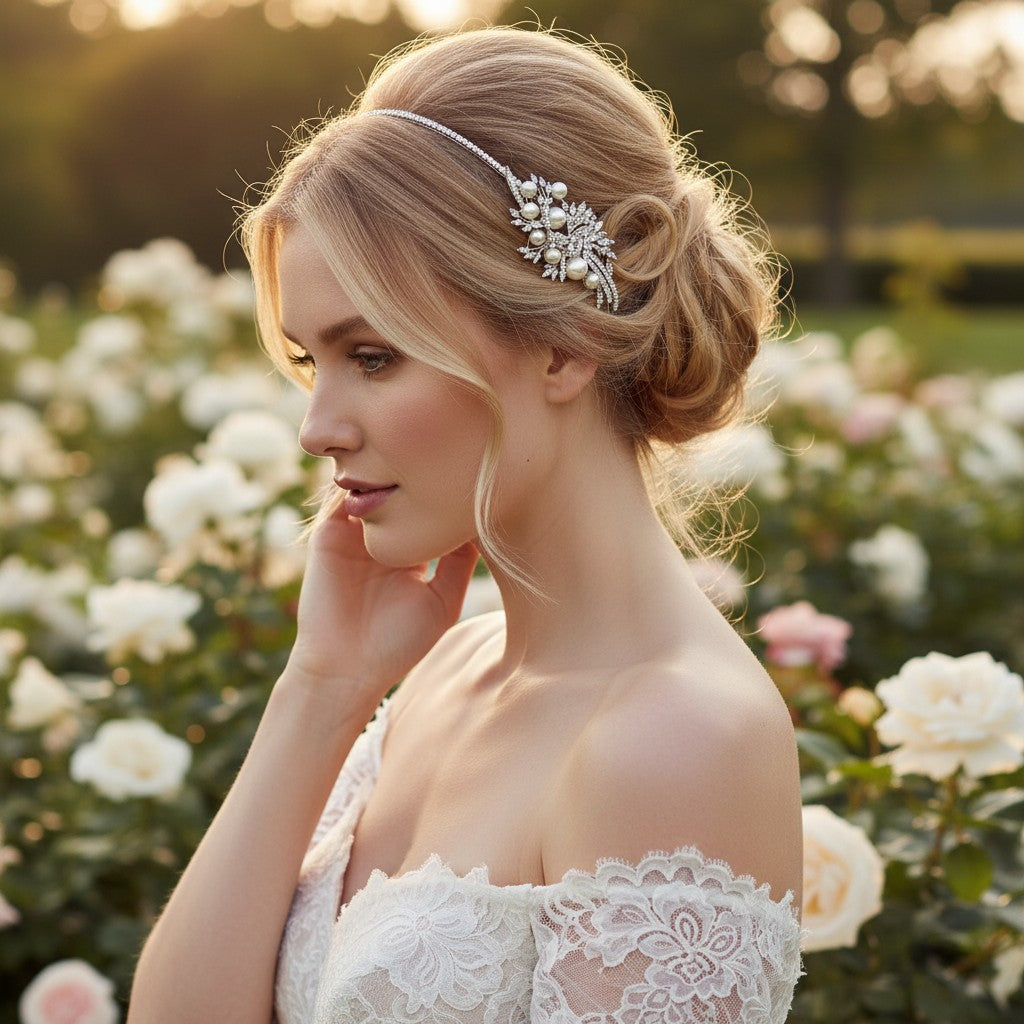 ELITE COLLECTION - Vintage Pearl Headband - Ivory (HB252)