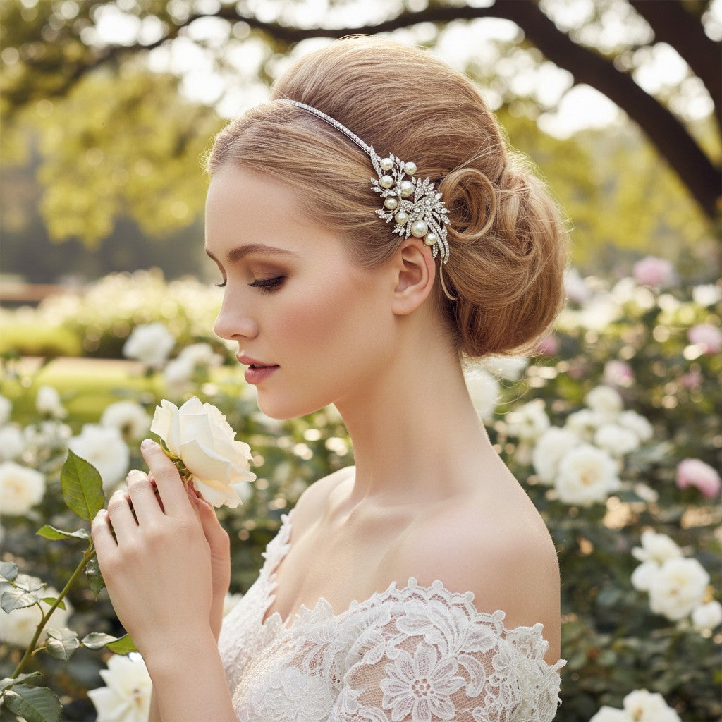 ELITE COLLECTION - Vintage Pearl Headband - Ivory (HB252)