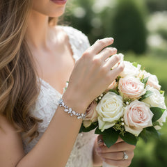 CUBIC ZIRCONIA COLLECTION - SIMPLY SPARKLE BRACELET -SILVER CZBRA37
