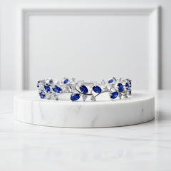 CUBIC ZIRCONIA COLLECTION - SIMPLY SPARKLE BRACELET -SAPPHIRE BLUE CZBRA37