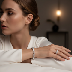 CUBIC ZIRCONIA COLLECTION - CRYSTALLURE BANGLE - CZBRA38 - GOLD