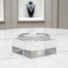 CUBIC ZIRCONIA COLLECTION - CRYSTALLURE BANGLE - CZBRA38 - SILVER