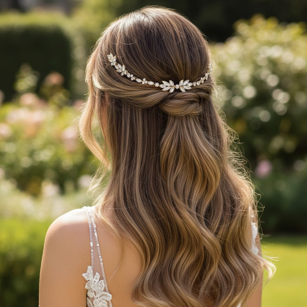 ATHENA COLLECTION - DAINTY CRYSTAL VINE - HC181 GOLD