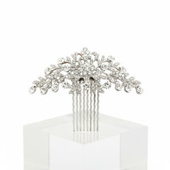 ATHENA COLLECTION - CRYSTAL DIVINE HAIR COMB - SILVER (HC188)