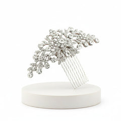 ATHENA COLLECTION - CRYSTAL DIVINE HAIR COMB - SILVER (HC188)