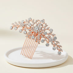ATHENA COLLECTION - CRYSTAL DIVINE HAIR COMB - ROSE GOLD (HC188)