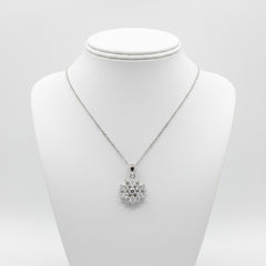 CUBIC ZIRCONIA - CRYSTAL SPARKLE NECKLACE - CZNK87 SILVER