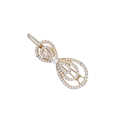 ATHENA COLLECTION - CHIC PEARL BOW CLIP - (CLIP 747)  GOLD