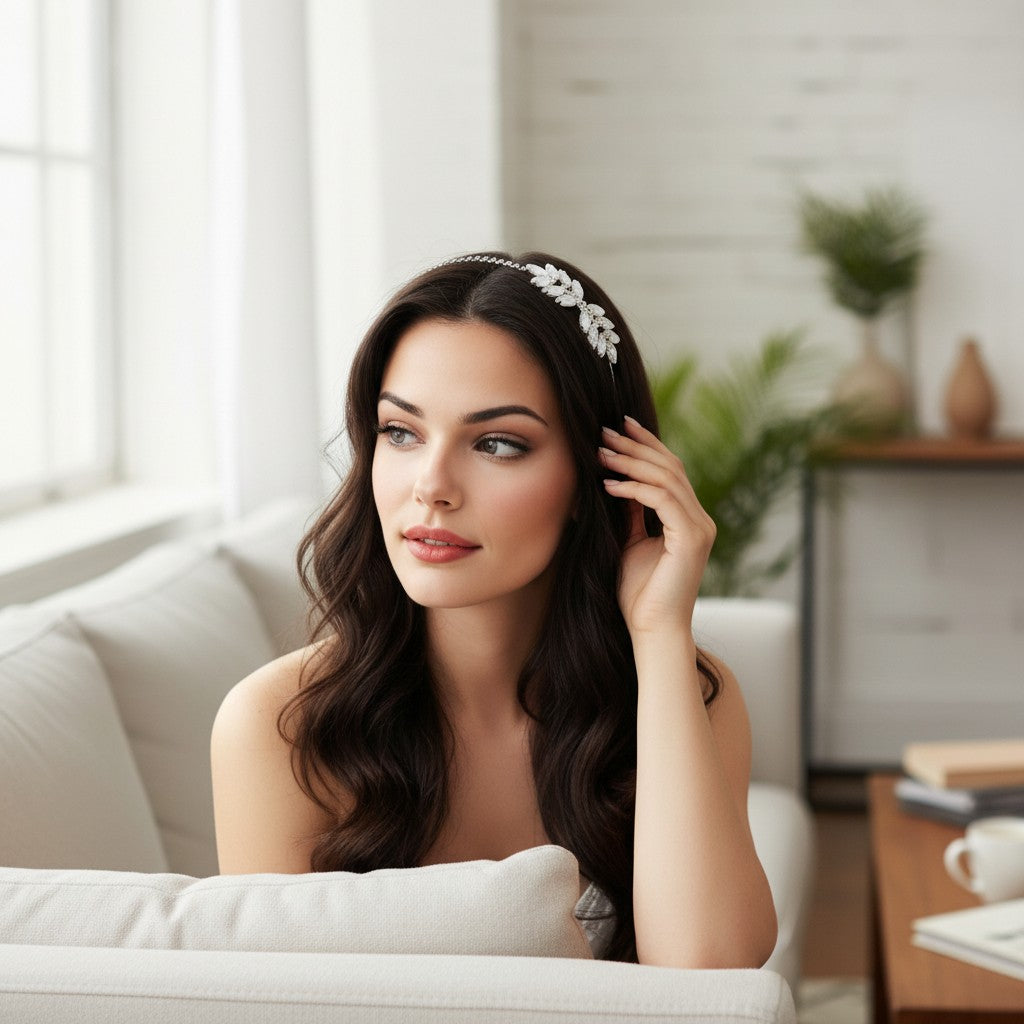 ATHENA COLLECTION -CHIC HEADBAND - HB209 SILVER