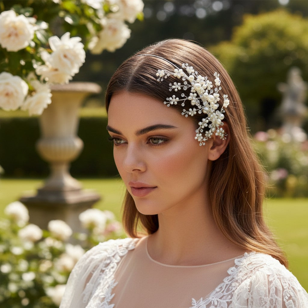 Darcey Wedding Headband - SASSB-HDB13