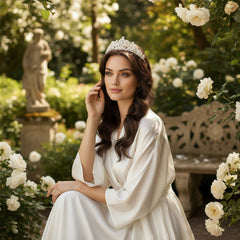 ATHENA COLLECTION - ELEGANCE TIARA - AHB211 SILVER