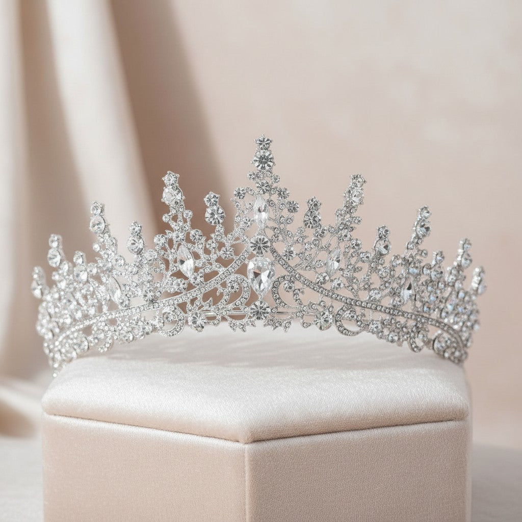 ATHENA COLLECTION - STARLET TIARA - AHB213 SILVER