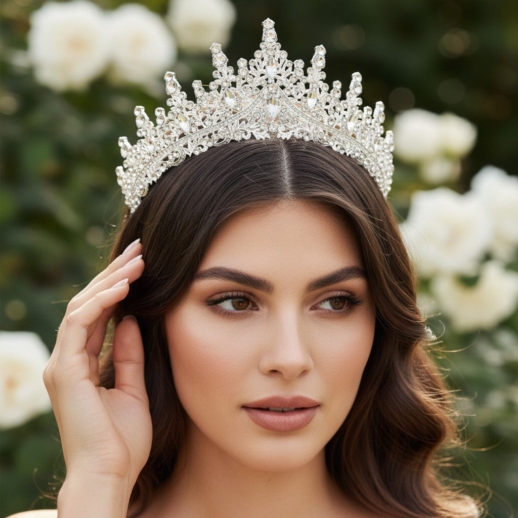 ATHENA COLLECTION - STARLET TIARA - AHB213 SILVER