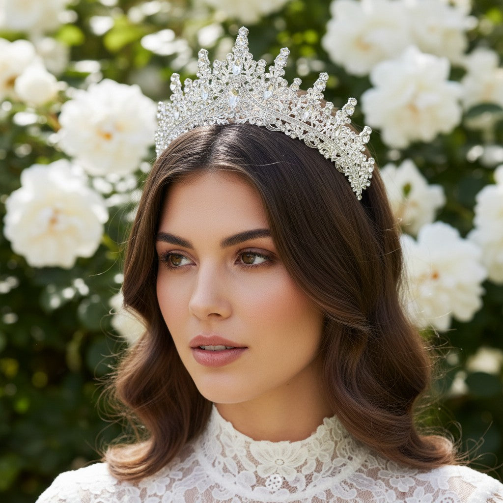 ATHENA COLLECTION - STARLET TIARA - AHB213 SILVER