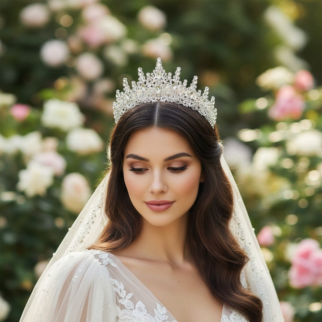 ATHENA COLLECTION - STARLET TIARA - AHB213 SILVER