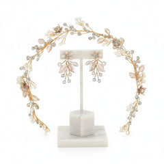 ATHENA COLLECTION - FLORAL EXTRAVAGANCE HAIR VINE SET - GOLD HP206