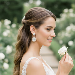 CUBIC ZIRCONIA COLLECTION - SHEER ELEGANCE EARRINGS - PAIR