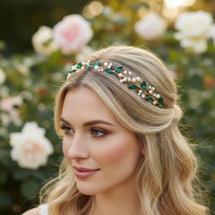 ATHENA COLLECTION - GLITZY PEARL VINE - HP207 EMERALD