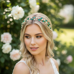 ATHENA COLLECTION - GLITZY PEARL VINE - HP207 EMERALD